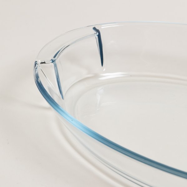 Fuente de vidrio templado oval 39x27,5 cm