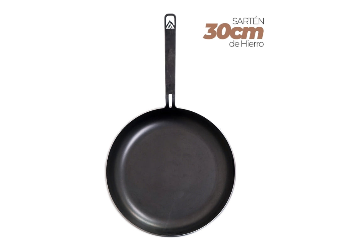 Set 3 Sartenes de Hierro Precuradas (30, 25, 20cm)