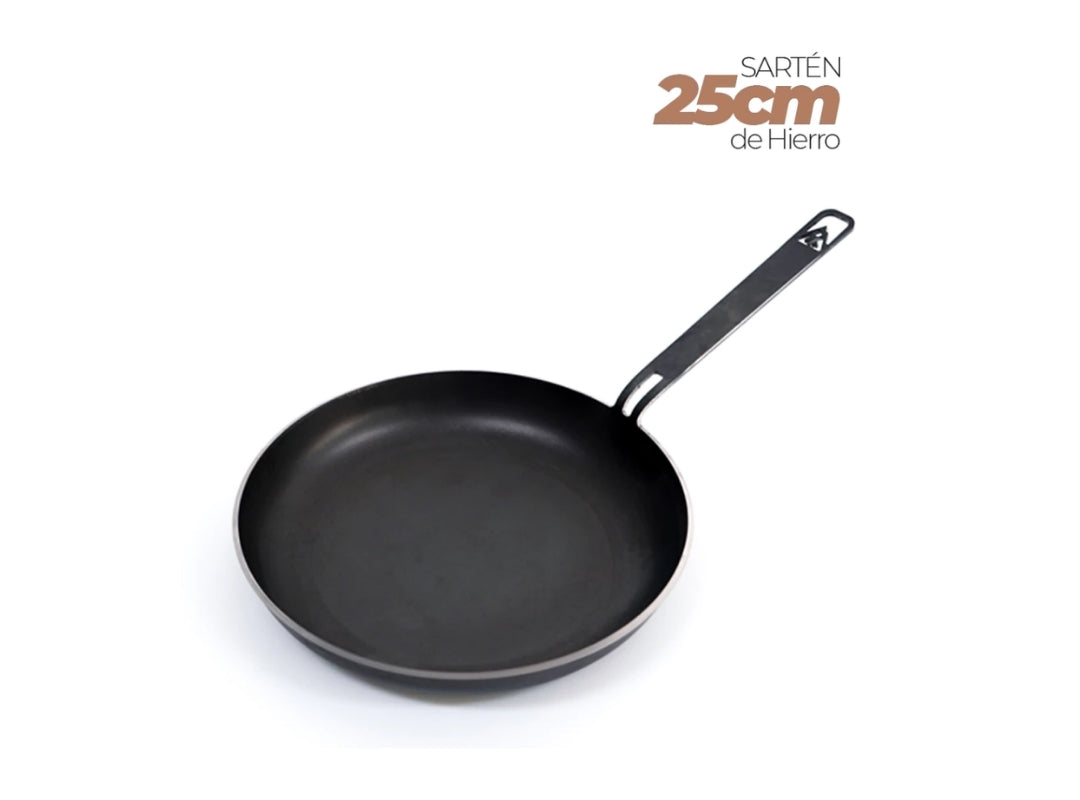 Set 3 Sartenes de Hierro Precuradas (30, 25, 20cm)