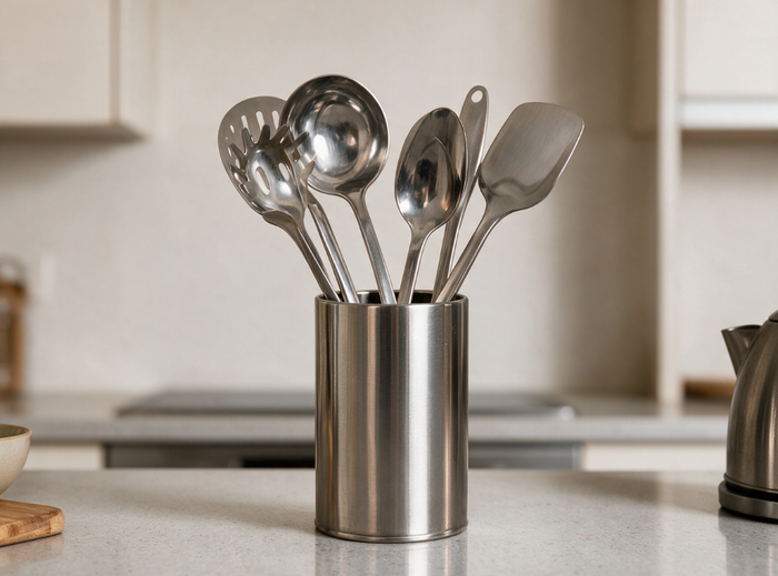 Set utensilios acero inoxidable
