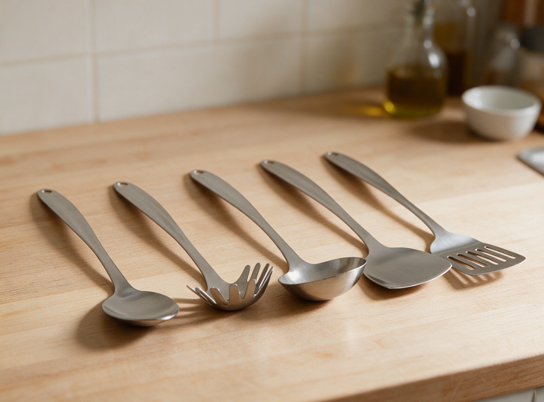 Set utensilios acero inoxidable