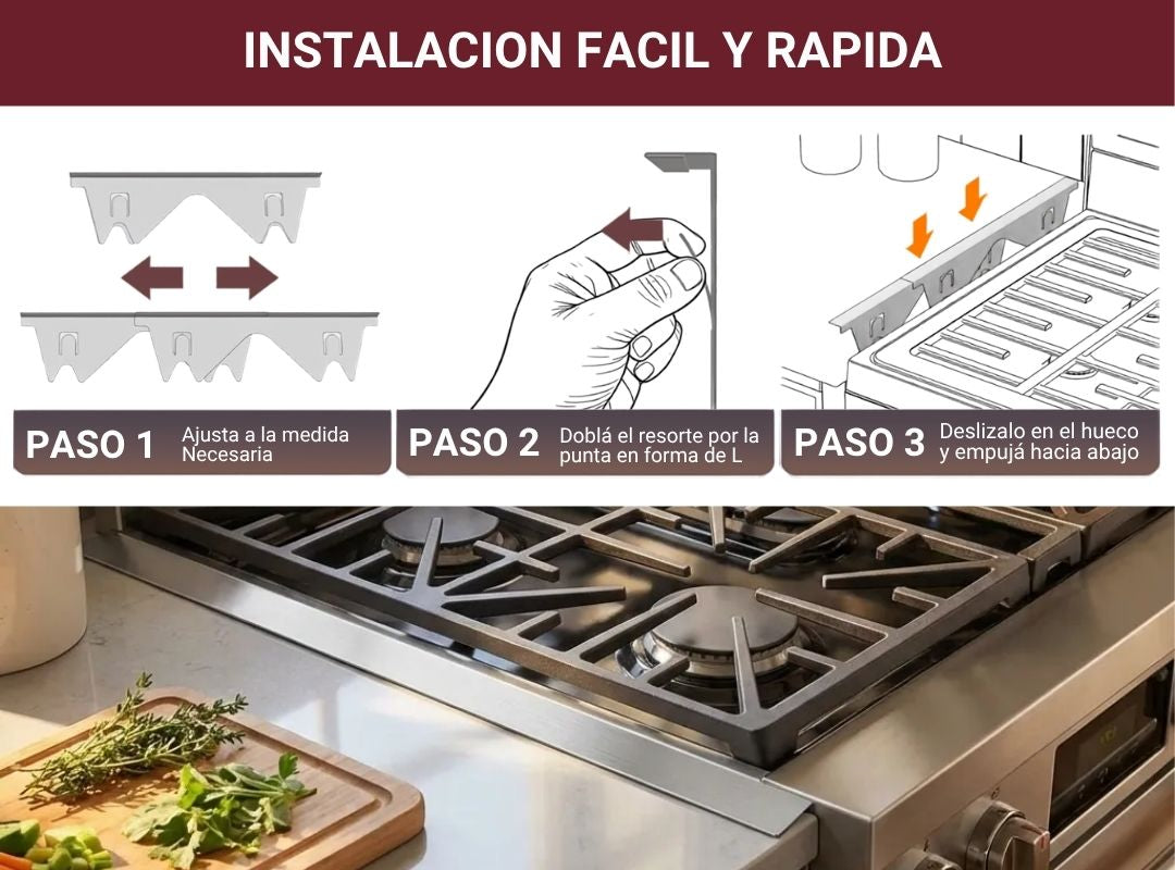 Cubre ranura horno y mesada