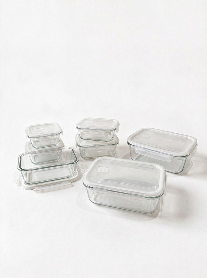 set x4 tupper de Vidrio