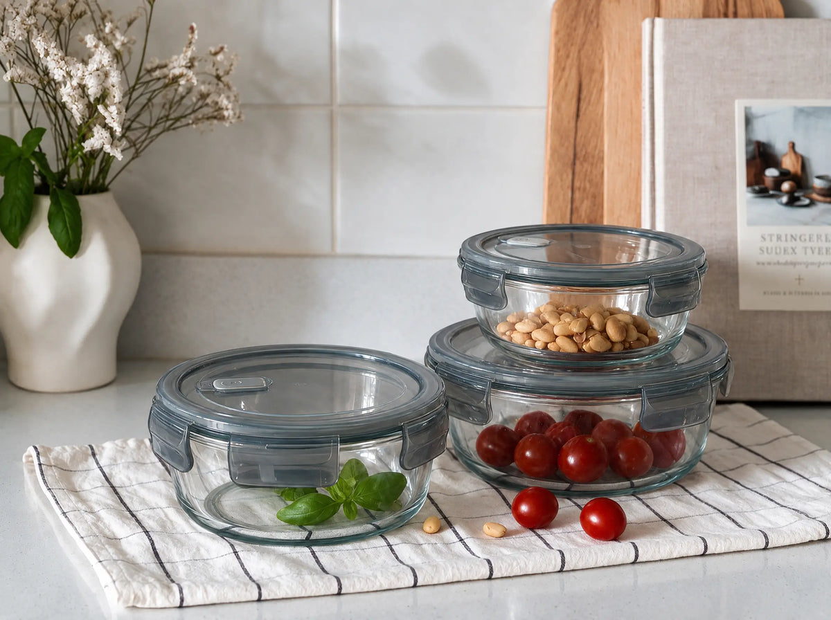set x4 tupper de Vidrio